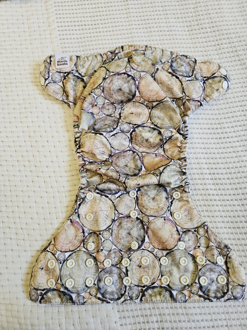 Wood Slice Print Mama Koala Cloth Diaper